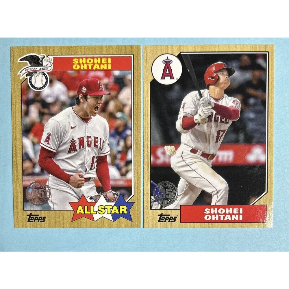 2022 Topps ‘87 Format -CA Angels -Shohei Ohtani  #87AS-2 and T87-1